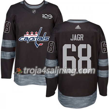 Washington Capitals tröja Jaromir Jagr 68 1917-2017 100th Anniversary Adidas Svart Authentic - NHL Tröjor Herr